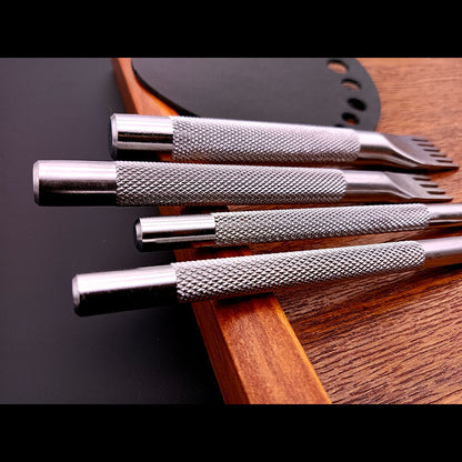Leather Craft Tools Hole Punches Stitching Punch Diamone Chisel Set  3/4/5/6mm