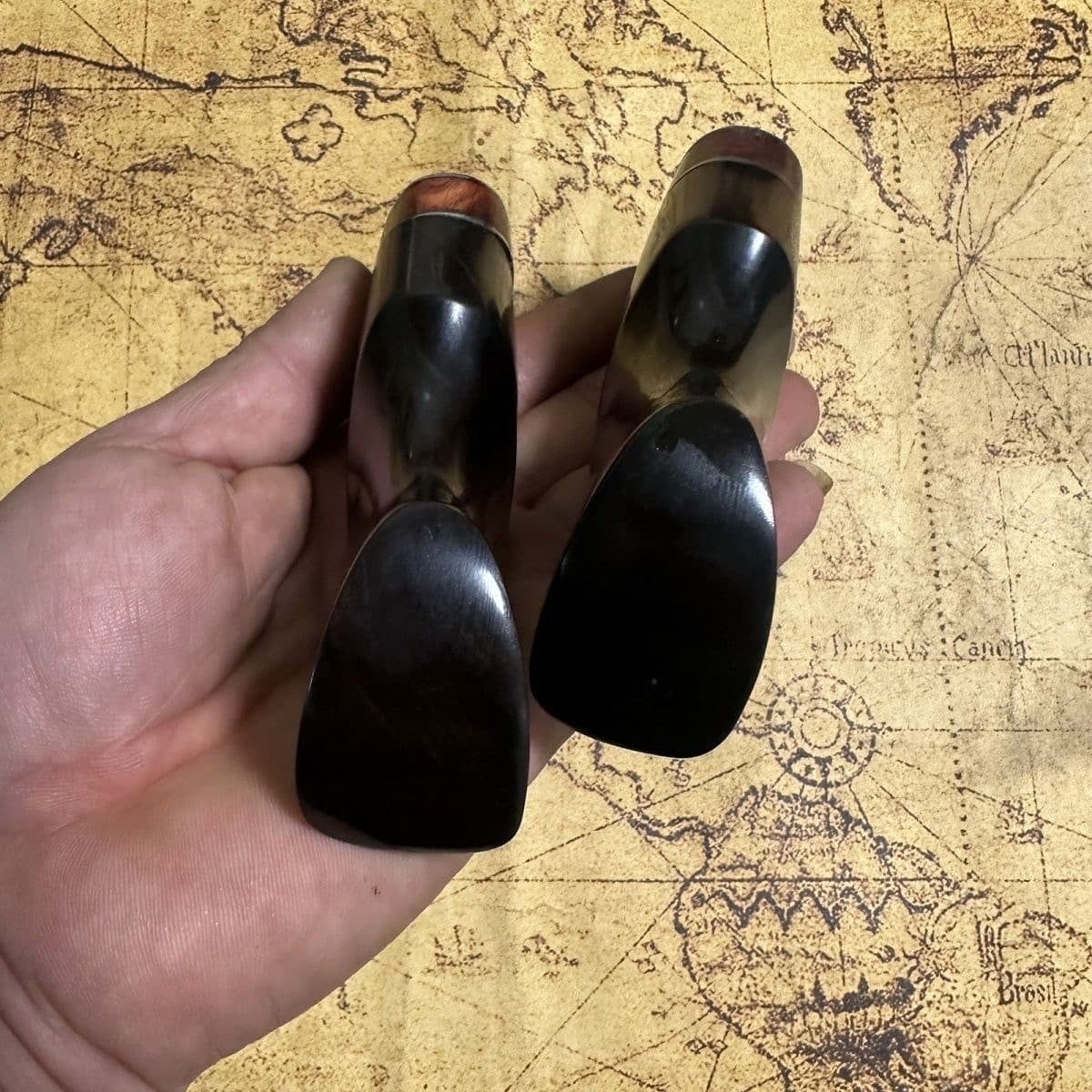Luxury Polished Premium Ebony Wood Rosewood Handles for DIY Knives Hand Craft