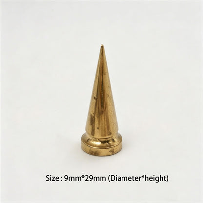 20pcs Solid Brass Pyramid Spikes Punk Rivets Studs Dog Collar Leather Craft DIY
