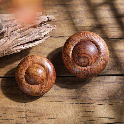 Luxury Wooden Craft Transfer Ball Finger Massager Hand Toy Relieve Pressure EDC