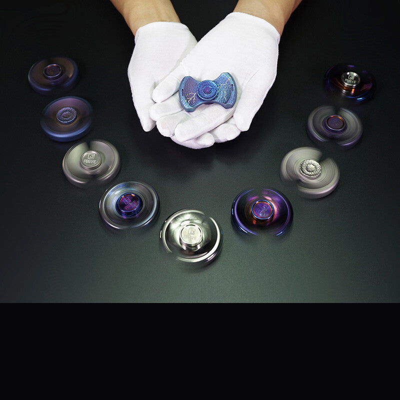 FEGVE Fidget Hand Spinner Titanium/Brass Alloy Finger focus Toy EDC Gift