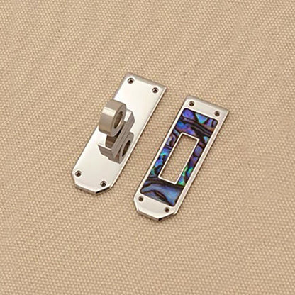Stainless Steel Mother of Pearl Twist Lock Clasp for DIY Luxury Leather craft