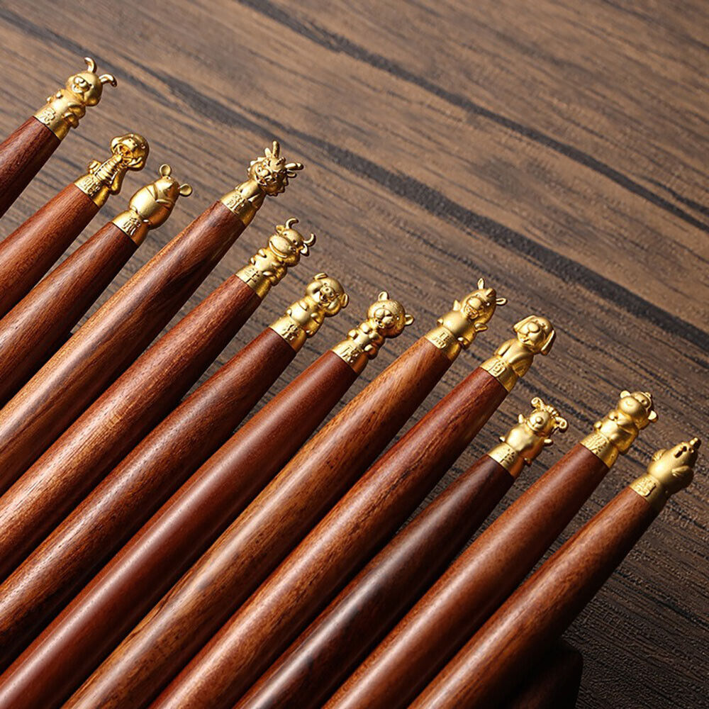 Brass Wood Zodiac Animal Design Signature Pen Customizable Logo Business Office Gift