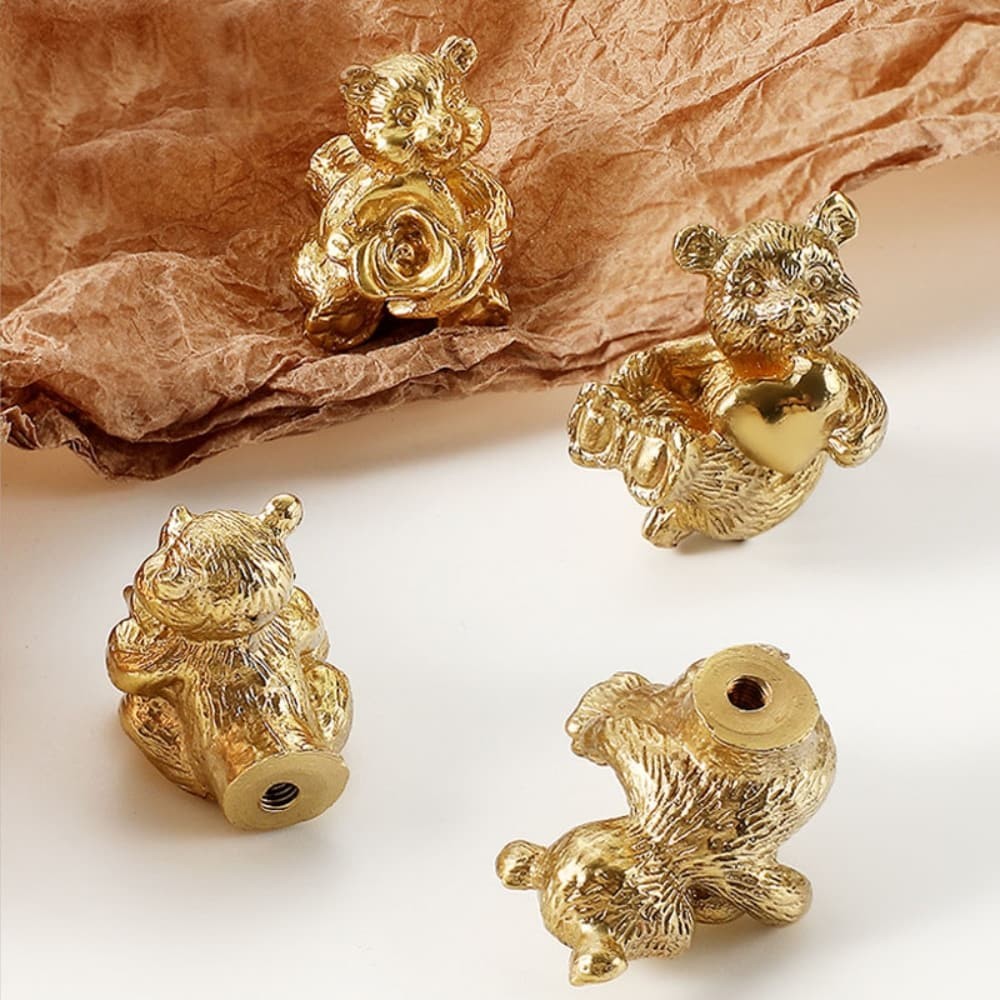 Animal Brass Cabinet Drawer Pull Handle Wardrobe Cupboard Furniture Hardware
