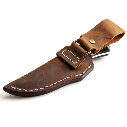 Cowhide Crazy Horse Leather Retro Sheath For Knife Scabbard Cover Belt Clip