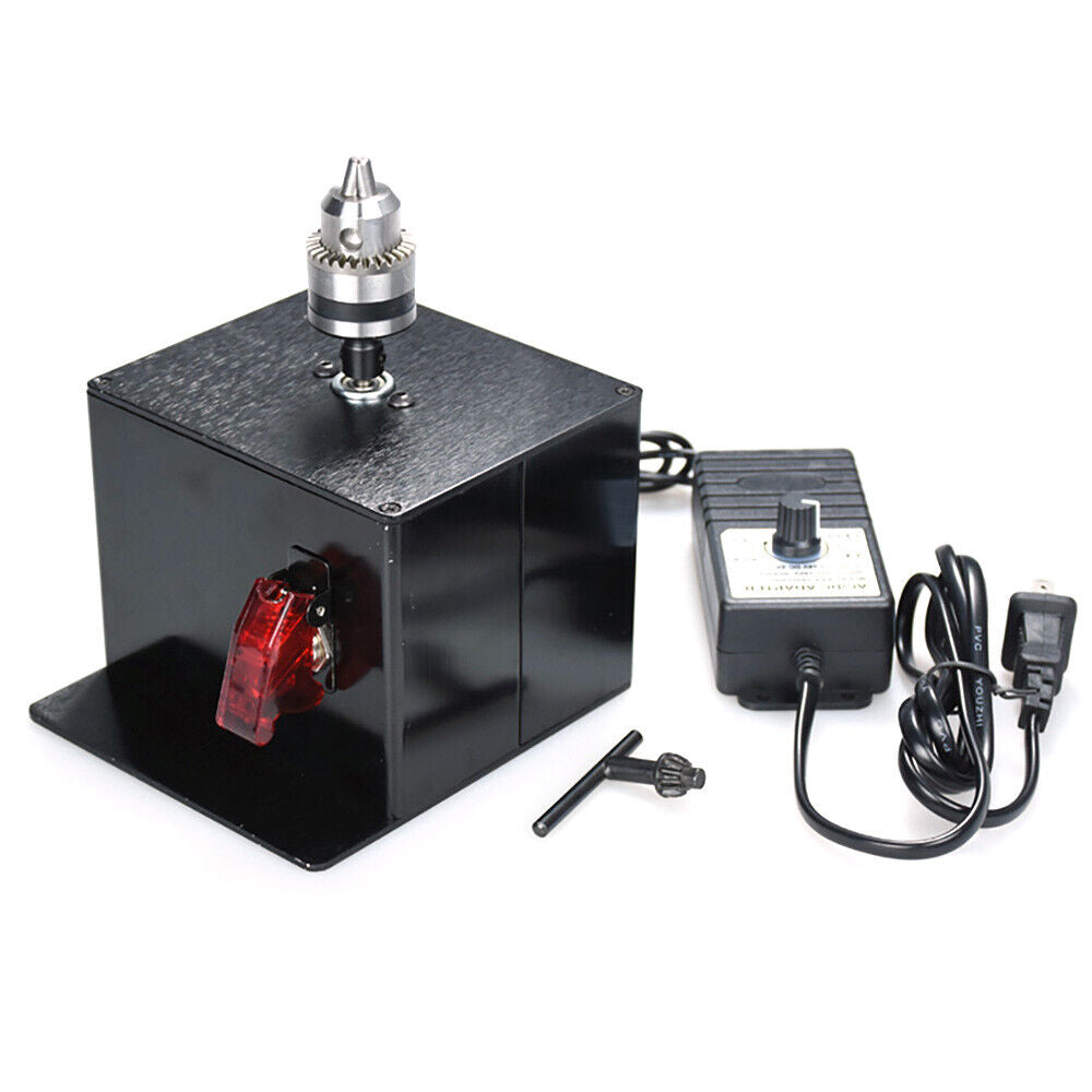 Leather Craft Electric Burnisher Polish Machine Diamond/Ebony Grinding Head Set