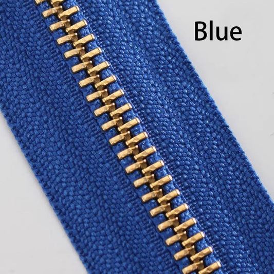 30cm Size #5 Metal Zipper Brass Pull for DIY Leather Bags Hardware Accessories