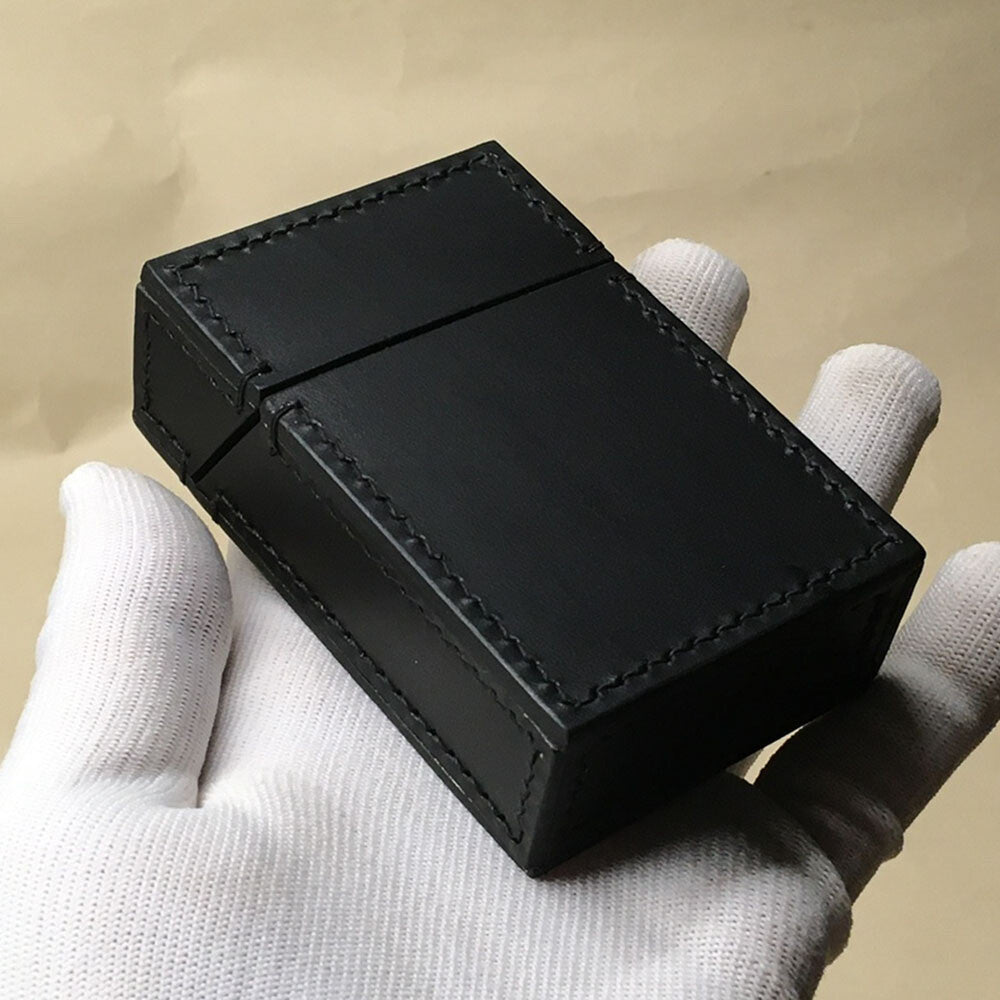 Handmade Custom Made Genuine Leather Cowhide Cigarette Case Pocket Holder Box