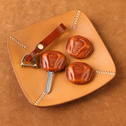 Genuine Leather Motorcycle Key Case for Triumph T100 T120 T900 Bobber