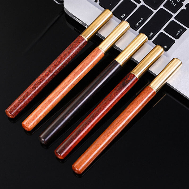 Custom Made Retro Solid Brass Sandalwood Craft Pen Ball Point Pen EDC Gift