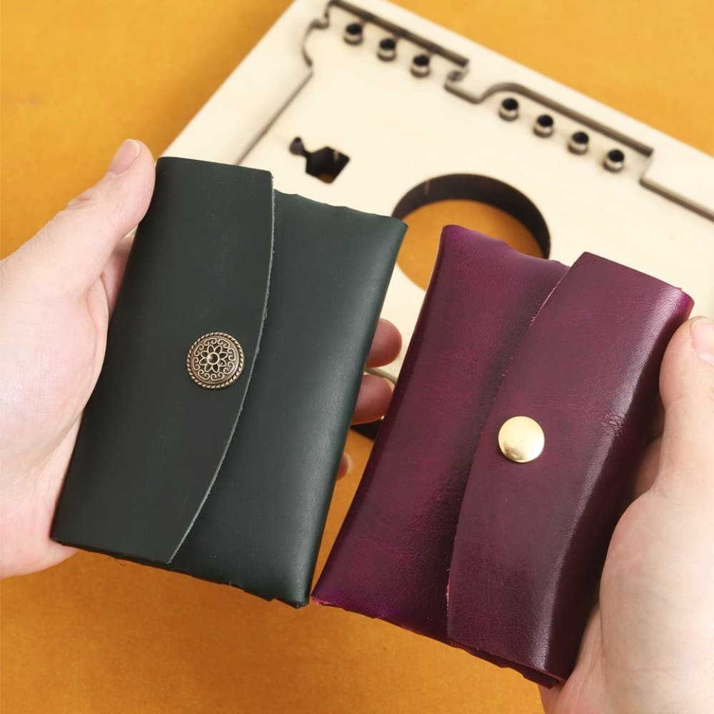 Japanese Steel No Sew Cutting Die Template for Leather Card Case Coin Purse DIY