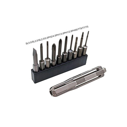 Titanium Handle Screw Driver S2 Steel Portable Outdoor EDC Screwdriver Tools Set