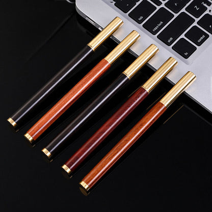 Custom Made Retro Solid Brass Sandalwood Craft Pen Ball Point Pen EDC Gift