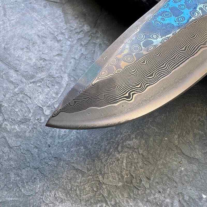 Thick Damascus Blade Blank Outdoor Cutter Fruit Knife Home Kitchen Hobby DIY Vg10 Steel Supply