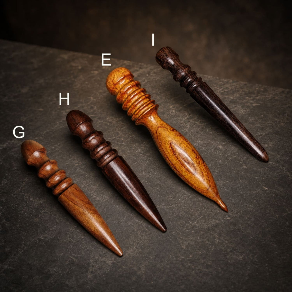 Blackwood Rosewood Edge Burnisher Multi-Size Grooves for Leathercraft Finishing