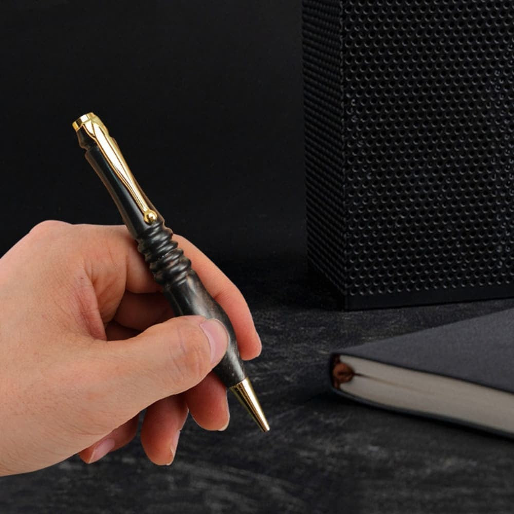 Ebony Wood Click Ballpoint Pen Creative Gift Wooden Pen Customizable Handmade