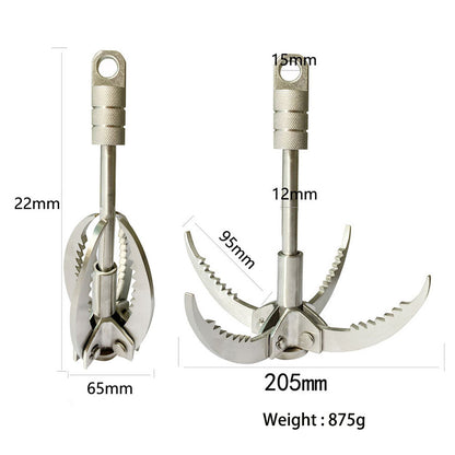 New Style Outdoor Climbing Folding Carabiner Steel Grappling Hook Survival Toos