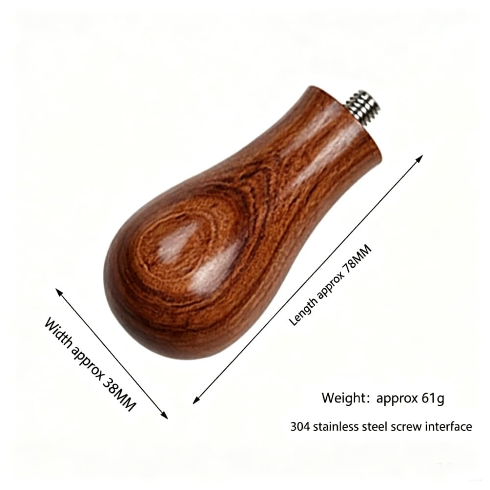 Universal Coffee Tamper Wood Handle Replacement M8 M10 Rosewood Blackwood Walnut