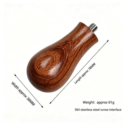 Universal Coffee Tamper Wood Handle Replacement M8 M10 Rosewood Blackwood Walnut