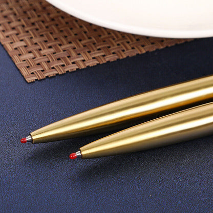 Custom Made Retro Solid Brass Sandalwood Craft Pen G2 Ball Point Pen EDC Gift2