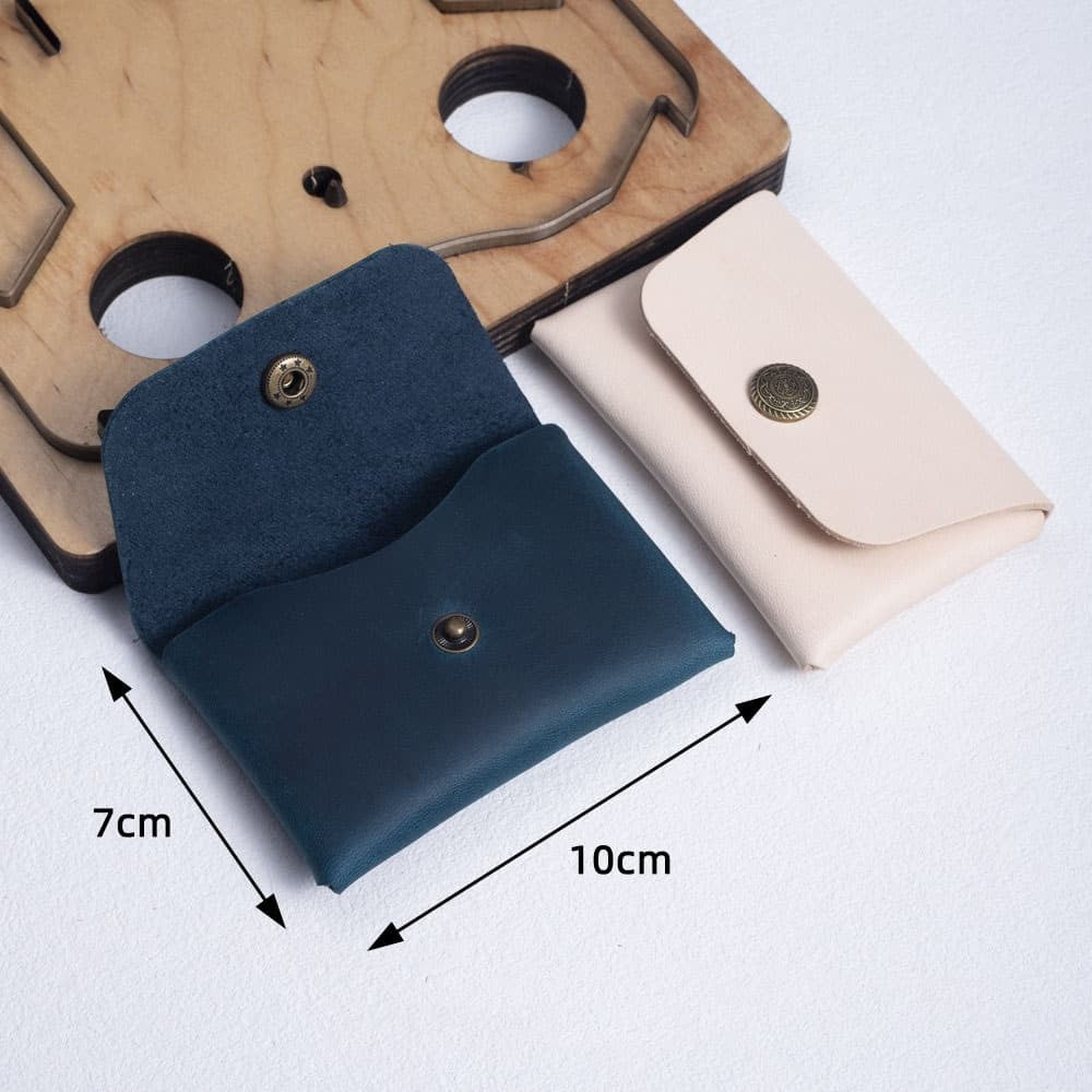 Japanese Steel No Sew Cutting Die Template for Leather Card Case Coin Purse DIY