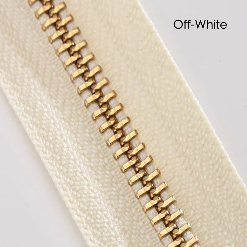 30cm Size #5 Metal Zipper Brass Pull for DIY Leather Bags Hardware Accessories
