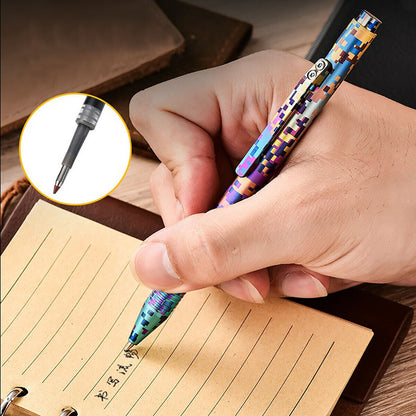 Colorful Titanium Alloy Pen Personalized Camouflage Bolt Design EDC Fashion Gift