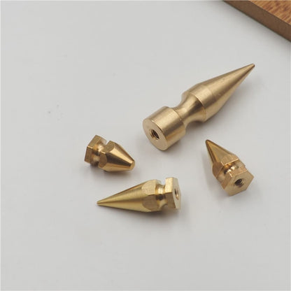 20pcs Solid Brass Pyramid Spikes Punk Rivets Studs Dog Collar Leather Craft DIY