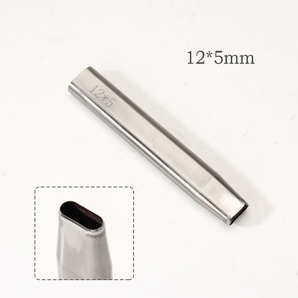 Leather Craft Belt Hole Punch Oval Flat Straight Teardrop Single DIY 440C Tool