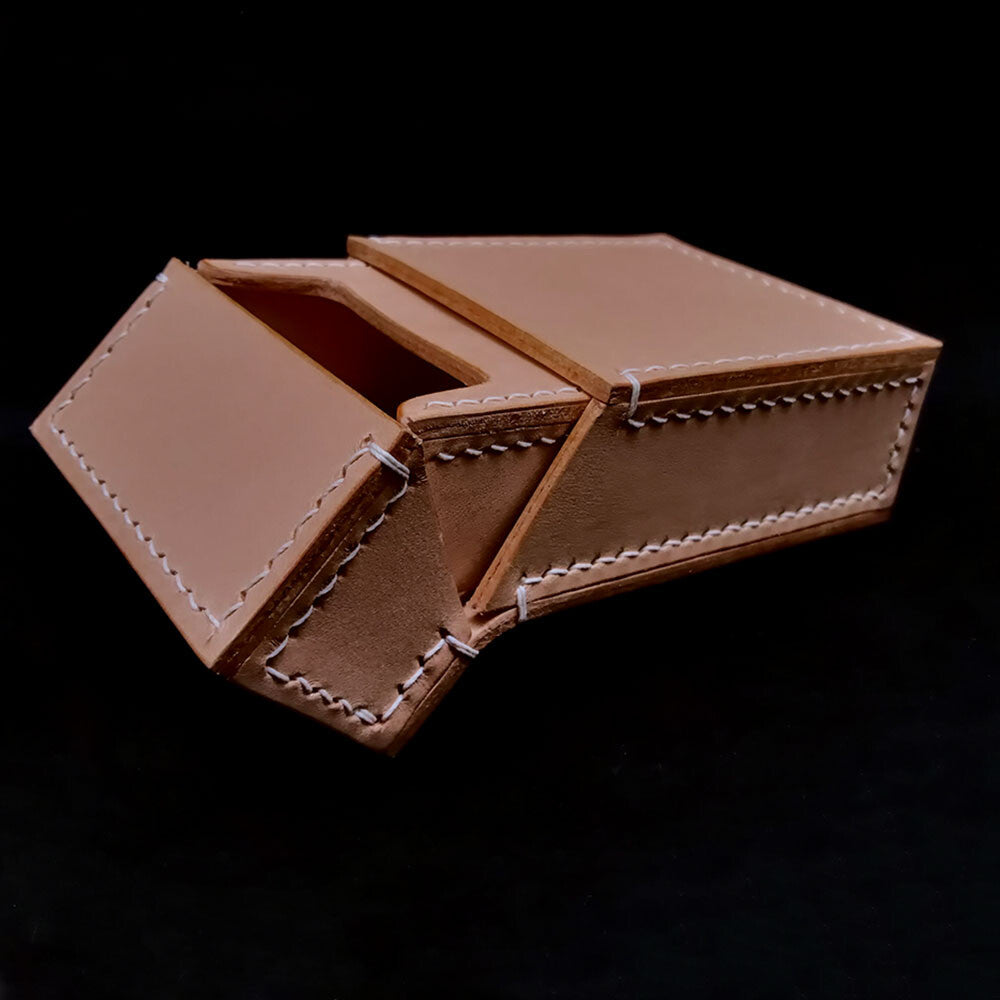 Handmade Custom Made Genuine Leather Cowhide Cigarette Case Pocket Holder Box