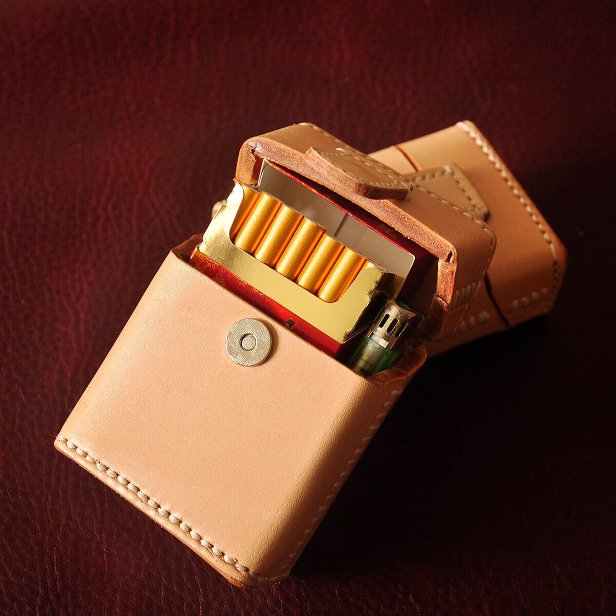 cigarette purse for ladies Black Leather Cigarette Case Lighter Holder Smoke Pouch Coin Purse cigarette purse for ladies Black Leather Cigarette Case Lighter Holder Smoke Pouch Coin Purse