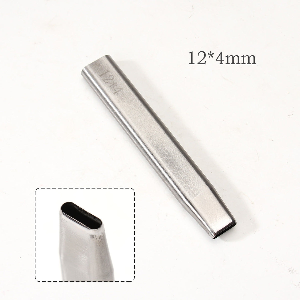 Leather Craft Belt Hole Punch Oval Flat Straight Teardrop Single DIY 440C Tool