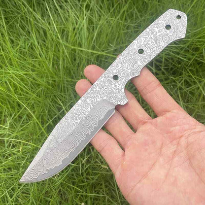 All Damascus Steel Blade Outdoor Knife EDC Damascus Handle Hand Craft DIY