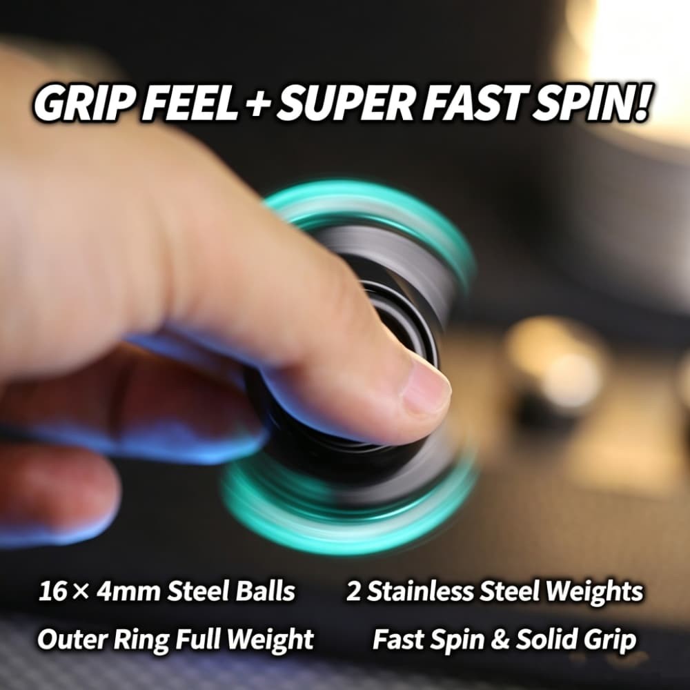 EDC Magnetic Haptic Fidget Spinner Office Desk Toy Multi-Play Pressure Relief