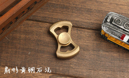FEGVE Fidget Hand Spinner Titanium/Brass Alloy Finger focus Toy EDC Gift