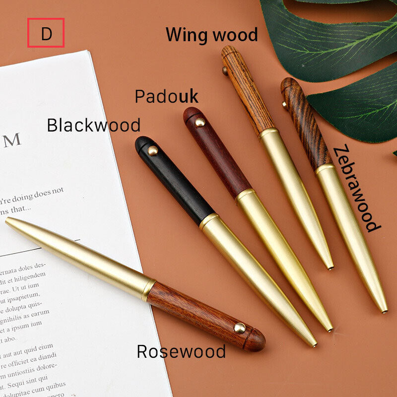 Custom Made Retro Solid Brass Sandalwood Craft Pen G2 Ball Point Pen EDC Gift2