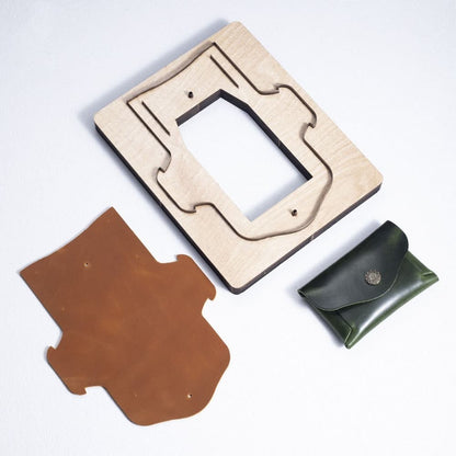 Japanese Steel No Sew Cutting Die Template for Leather Card Case Coin Purse DIY
