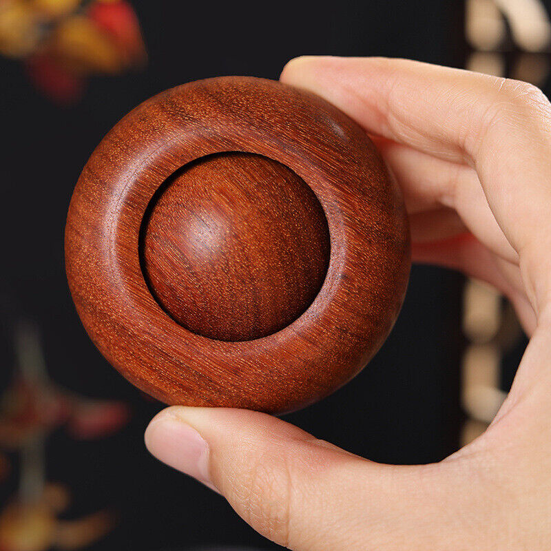 Luxury Wooden Craft Transfer Ball Finger Massager Hand Toy Relieve Pressure EDC