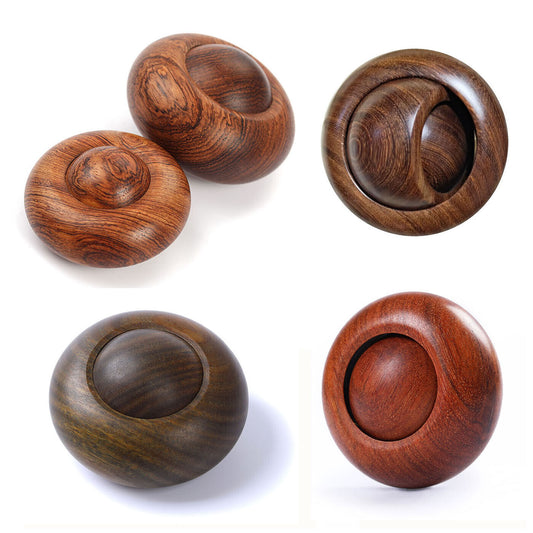 Luxury Wooden Craft Transfer Ball Finger Massager Hand Toy Relieve Pressure EDC