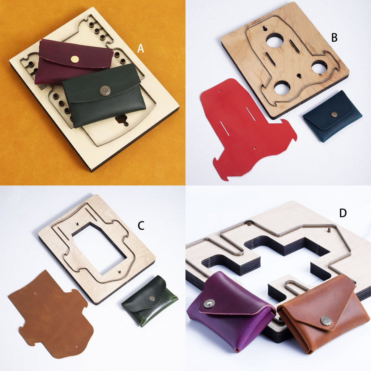 Japanese Steel No Sew Cutting Die Template for Leather Card Case Coin Purse DIY