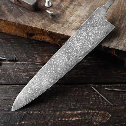 VG10 Damascus Steel Chef Knife Blank Blade DIY Home Hobby Kitchen Knife Material