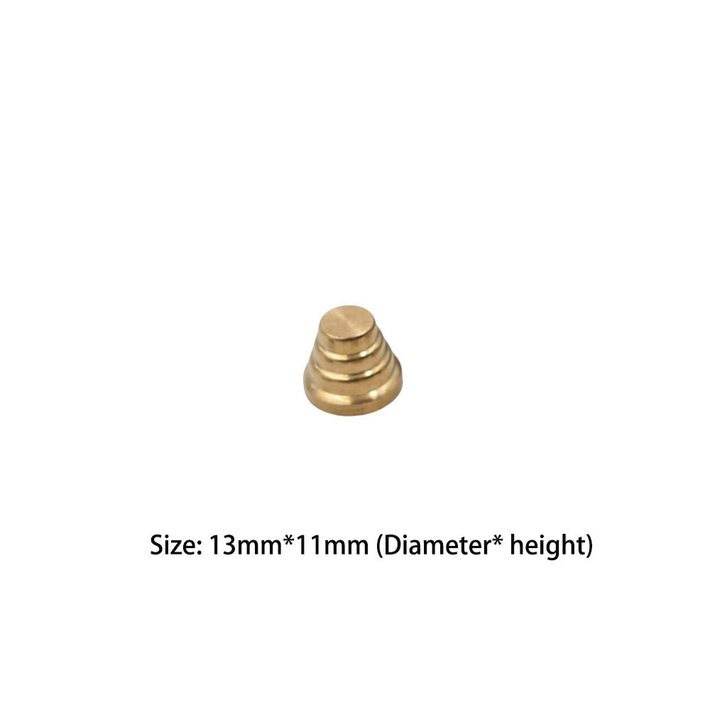 20pcs Solid Brass Pyramid Spikes Punk Rivets Studs Dog Collar Leather Craft DIY