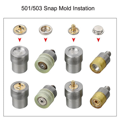 Manual Button Installation Machine Mute Stamping Snap Rivets Eyelet Mold Tools
