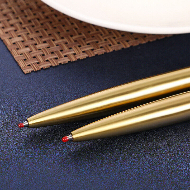 Custom Made Retro Solid Brass Sandalwood Craft Pen Ball Point Pen EDC Gift