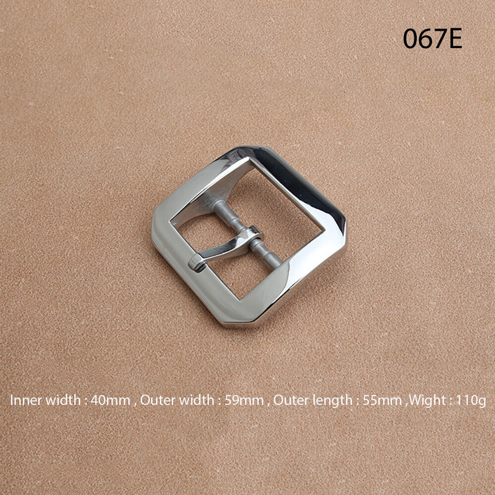 Octagonal Solid Brass Pin Belt Buckle For Men Women Leatherwork Craft DIY 4CM