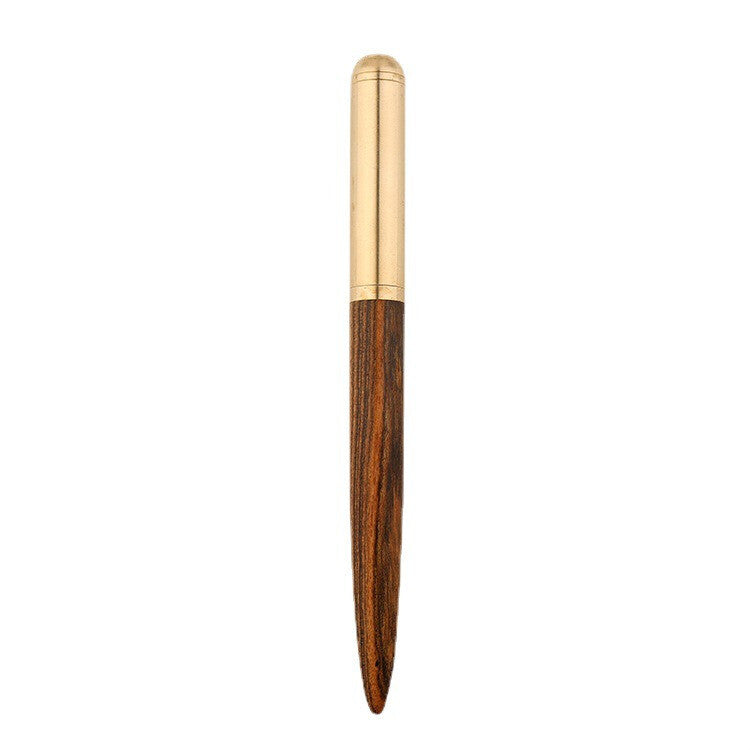 Brass Real Nature Wood Business Ink Pen Sign Pen Creative Gift Pen