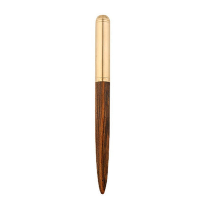 Brass Real Nature Wood Business Ink Pen Sign Pen Creative Gift Pen