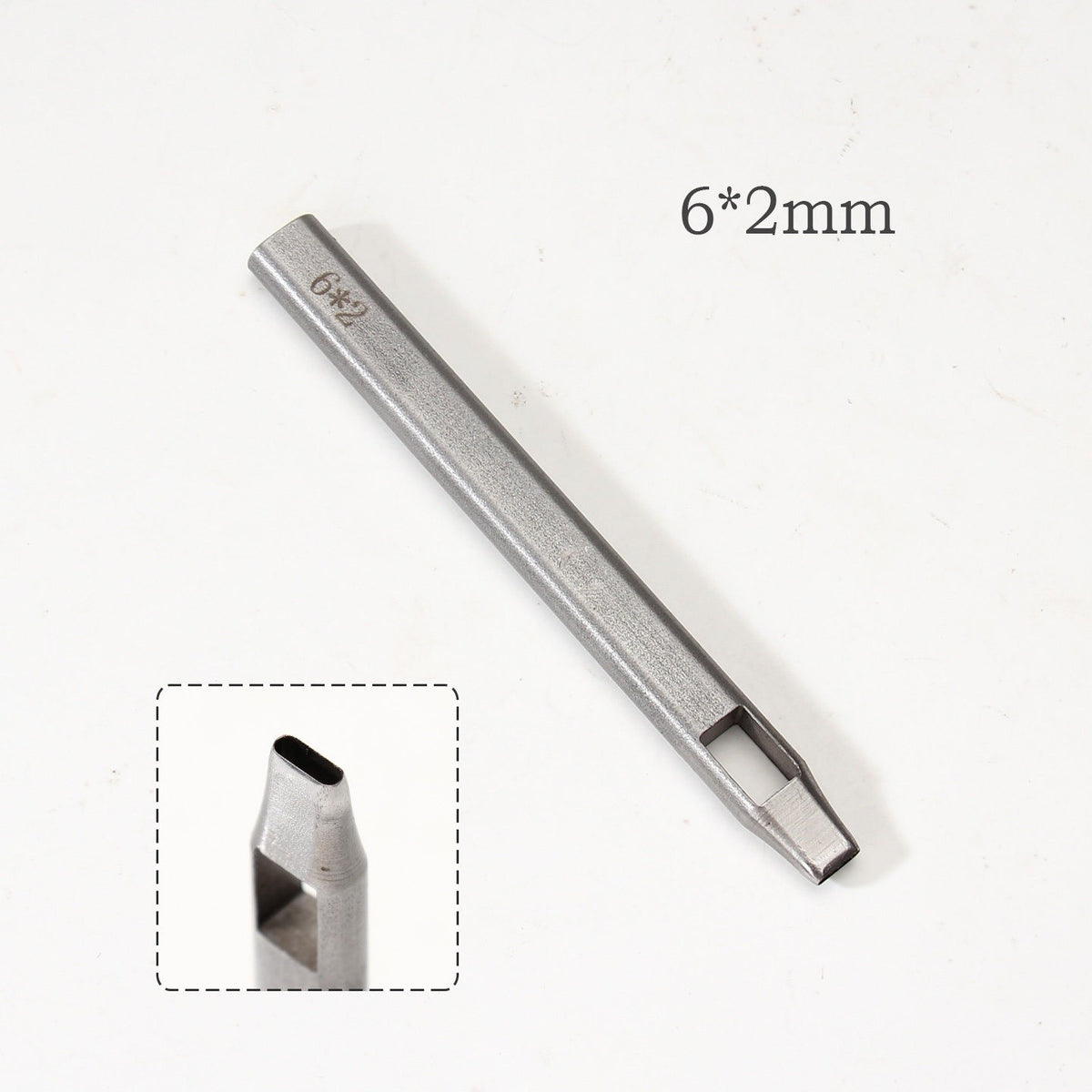 Leather Craft Belt Hole Punch Oval Flat Straight Teardrop Single DIY 440C Tool