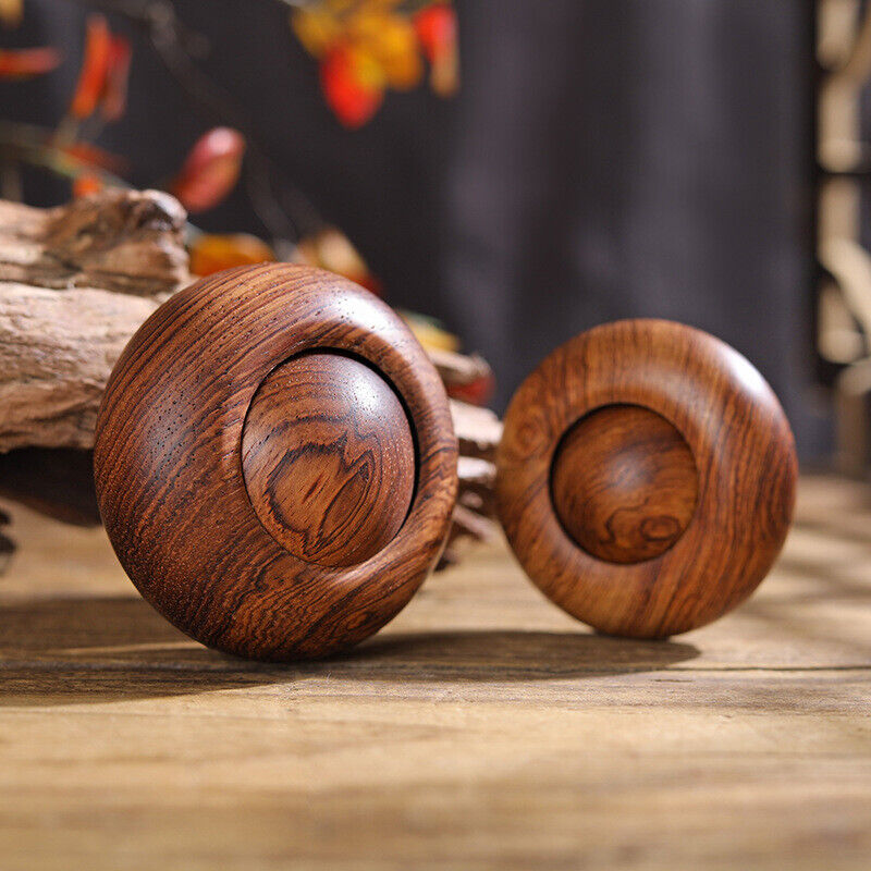 Luxury Wooden Craft Transfer Ball Finger Massager Hand Toy Relieve Pressure EDC