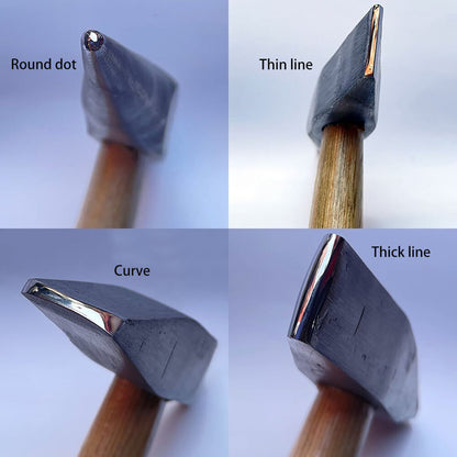 Double Head Hammer for Jewelry Texturing Gold Silver Copper Metalwork Crafting